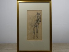 JOHN BURNET Antique Equestrian Horse Pencil Sketch 1784-1868 David Wilkie 19th C