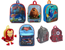 Boys Girls Kids Backpack Junior Toddlers Character Rucksack School Lunch Bag