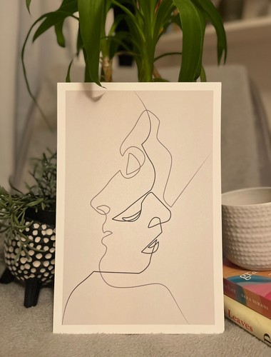 Double face line art - face,