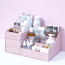 MIUOPUR Makeup Organizer for Vanity, Plastic Cosmetics Organizer with Drawers, I