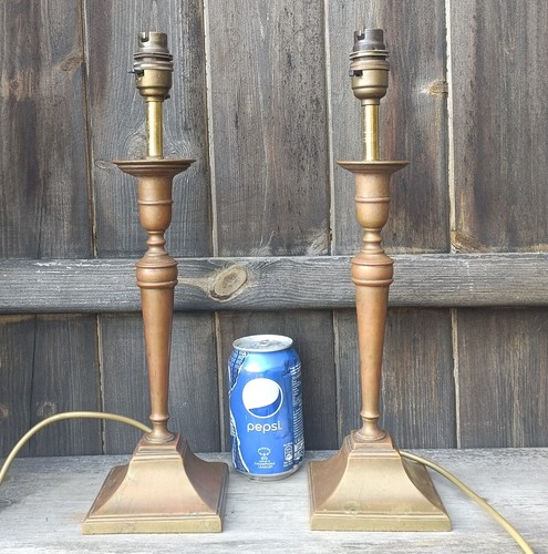 Pair cast turned brass - cast,