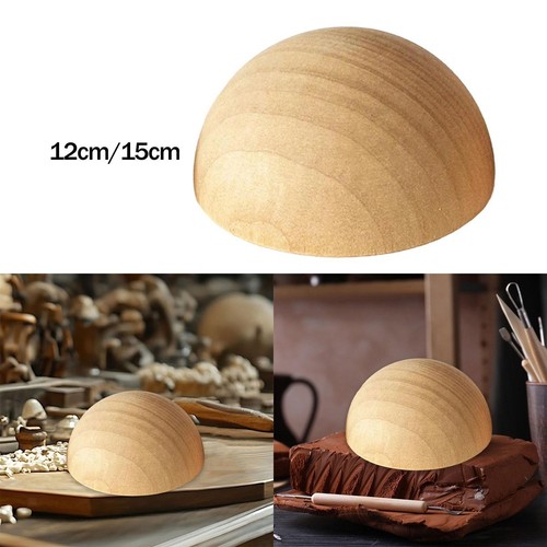Half wooden ball - ,, unfinished