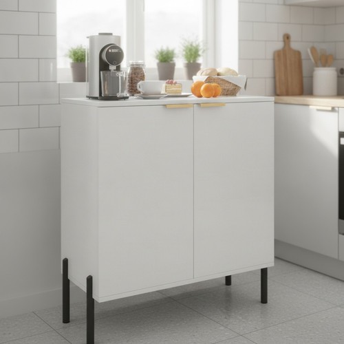 Storage cabinet white wooden - storage,