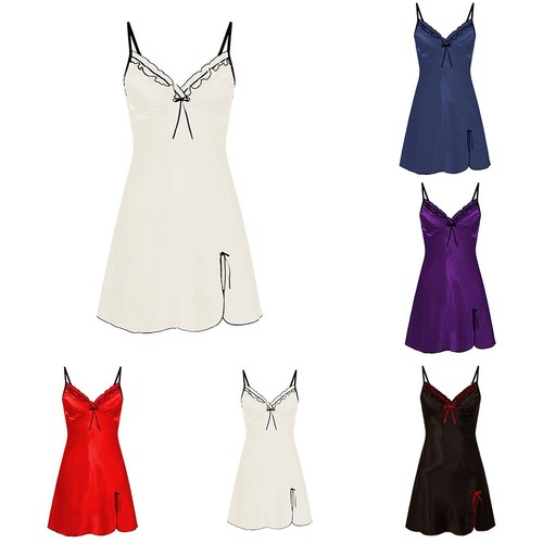 Cozy satin nightdress - satin, sexy