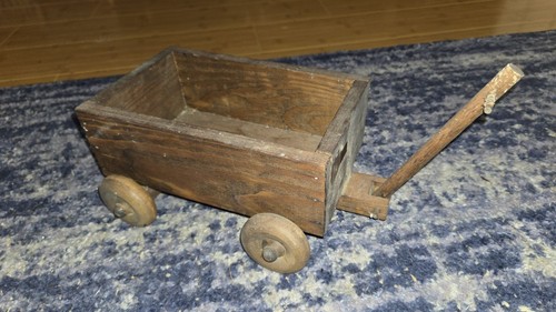 Vintage wooden toy - wooden, wagon
