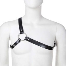 Black Faux Leather Shoulder