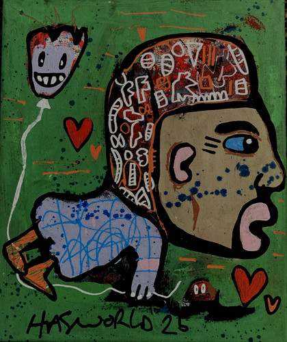 Hasworld acrylic unframed - ,