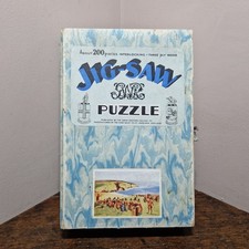 Boxed 1930s GWR Chad Valley Fishguard Army 1797 Wooden Jigsaw Puzzle Complete