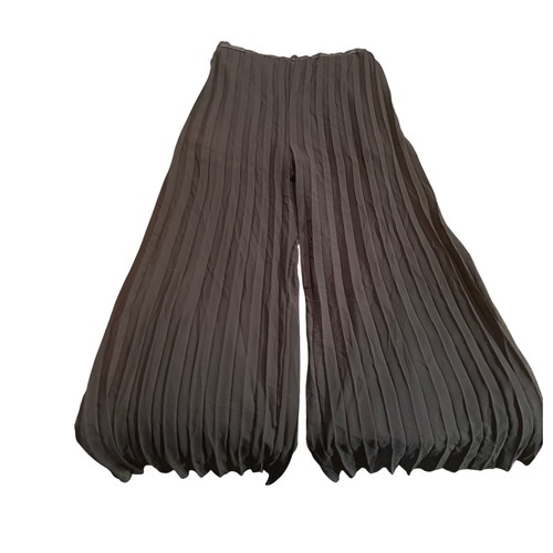 Black pleated palazzo pants - palazzo,