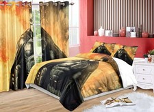 Boys Batman 3D Blackout Curtains Matching Duvet Cover Bedding Set Xmas Gift