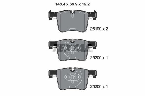 Front axle 2519901 brake pad - axle,