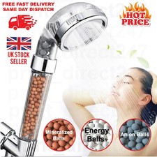 Shower Head High Pressure Universal 30% Water Saving Large Bath 3 Mineral Balls
