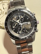 Citizen 0510-K16008 "Speedy" Quartz Chronograph Watch Black Dial