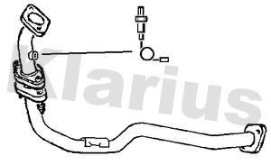 Exhaust pipe front fits - front, toyota