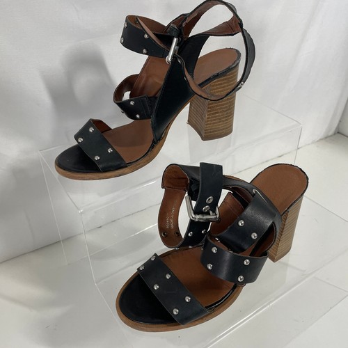 Zara black leather studded - black,