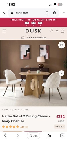 Hattie set dining chairs - hattie, 2