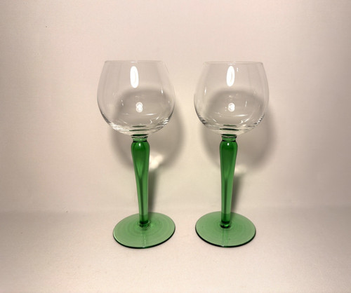 Vintage green stemmed - vintage, hock