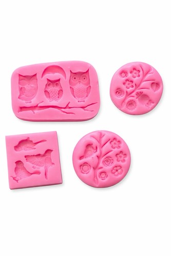 Silicone owl mini rose mould - silicone,
