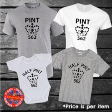 Pint Half Pint Mother Father Son Daughter Matching Family Set Gift