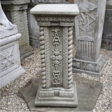 Tall Ornate Square Plinth