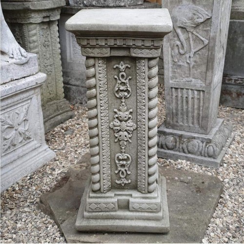 Tall ornate square plinth - tall,