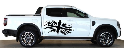 Union jack car - union, camper