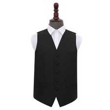 Black Mens Waistcoat Woven
