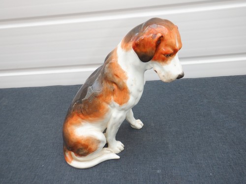 Royal worcester seated - seated, hound