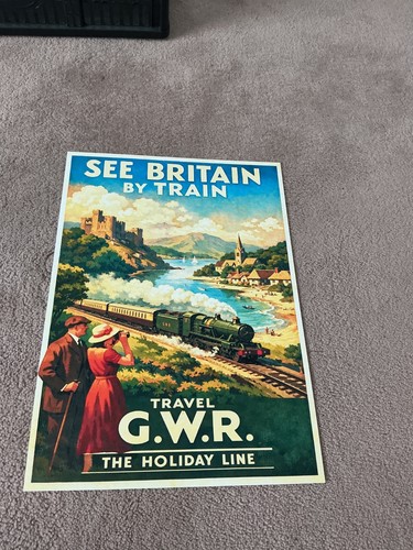 Gwr travel poster print - travel,