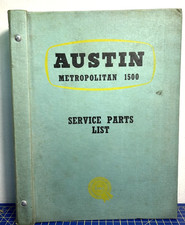 Factory Service parts list catalogue Austin Metropolitan 1500