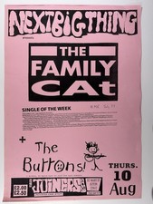 The Family Cat Poster The Buttons Original Mint Archive Joiners Southampton 1989