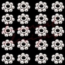 100 x 5mm Tibetan Silver Daisy Flowers Spacer Beads Jewellery Free UK Post  A126