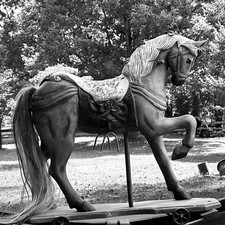 Vintage Solid Wood Carousel