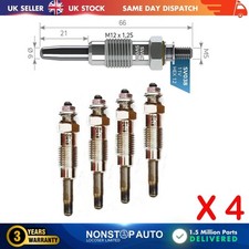 4X Glow Plugs For PEUGEOT 106 I 1.4 D 89FF6M090AA