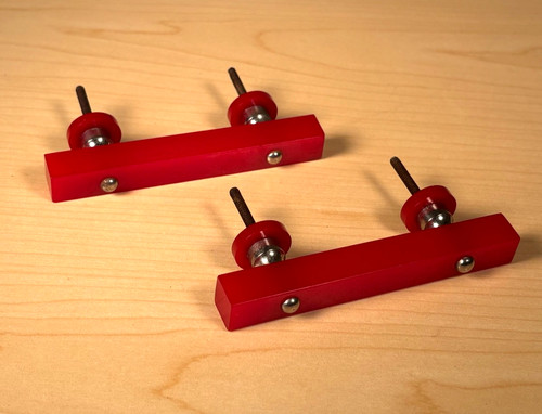 Pair red bakelite drawer - of,
