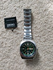 Seiko Men's Recraft Automatic Watch SNKM97 Stainless Steel, Green Dial 50m