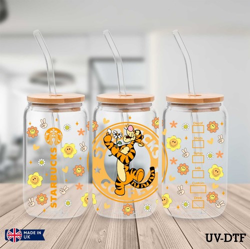 Tigger dtf sticker 16oz - sticker,