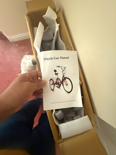 Red adult tricycle - red,
