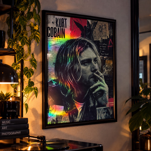 Nirvana kurt cobain - cobain, framed