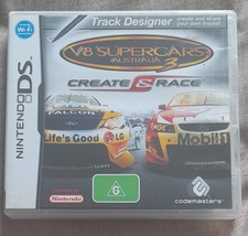 NINTENDO DS - V8 SUPERCARS AUSTRALIA 3 - CREATE & RACE - TRACK DESIGNER - IMPORT