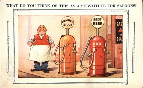 Bar saloon comic gas pump - bar,