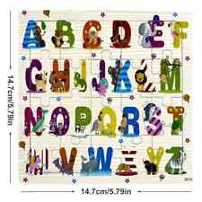 Eco Friendly Educational Wooden Jigsaw Alphabet Letters 20 Pcs *UK Seller*