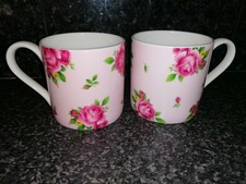 Royal Albert New Country Roses Pink Design mugs x 2 