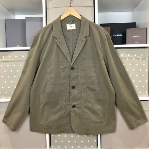 Folk chore jacket brown - folk,