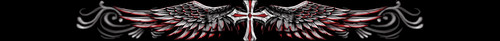 Wings with cross sticker xxl - wings,