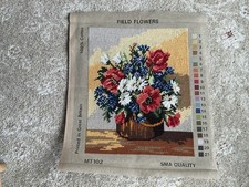 COMPLETED TAPESTRY .. “FIELD FLOWERS”