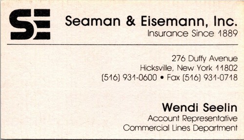 Seaman eisemann hicksville - eisemann,