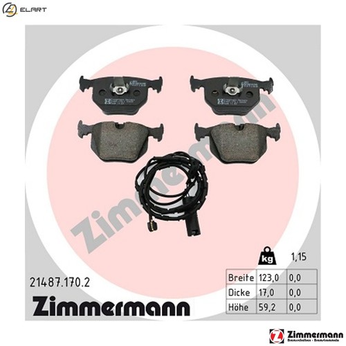 Brake pad set - disc,