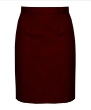 WB Girls Brown School Skirts Uniform Slim Fit Skirt Button Waist Straight