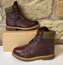 Timberland 6" Premium Boots Burgundy  US 6W UK4